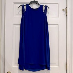 BCBG Maxazria Blue Dress with Jeweled Straps